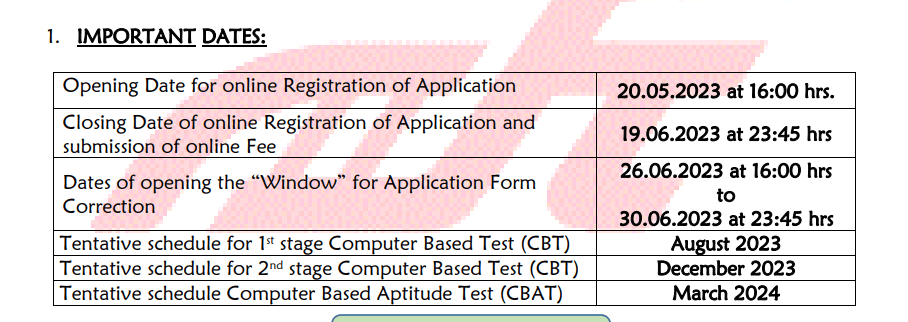 DFCCIL RECRUITMENT 01DR2023